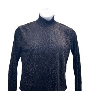 Vintage Y2K Velvet Burnout Top Black XL‎